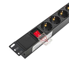 Блок PDU TERACOM PRO 19дюйм 1U 10А/250В 8 роз. Schuko с выключат. без шнура питания вх. разъем C14 корпус алюм. черн. EKF TRP-HPD-LS-10A-8SH-C14 • Купить по низкой цене в интернет-магазине СМЭК