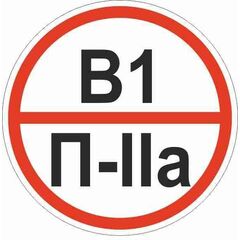 Знак "Категории помещения по взрывопожарной и пожарной опасности В1 П-IIа" 200х200мм пластик EKF pn-b1-p-lla • Купить по низкой цене в интернет-магазине СМЭК