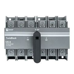 Рубильник 3п 125A реверсивный c рукояткой для прямой установки TwinBlock EKF tb-s-125-3p-rev • Купить по низкой цене в интернет-магазине СМЭК
