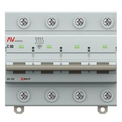 Выключатель автоматический 4п C 80А 10кА AV-125 AVERES EKF mcb125-4-80C-av • Купить по низкой цене в интернет-магазине СМЭК