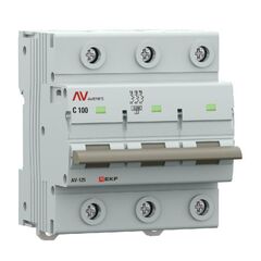 Выключатель автоматический 3п C 100А 10кА AV-125 AVERES EKF mcb125-3-100C-av • Купить по низкой цене в интернет-магазине СМЭК