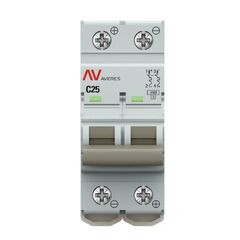 Выключатель автоматический 2п C 25А 10кА AV-10 DC AVERES EKF mcb10-DC-2-25C-av • Купить по низкой цене в интернет-магазине СМЭК