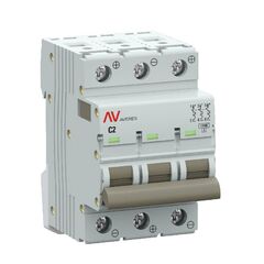 Выключатель автоматический 3п C 2А 10кА AV-10 DC AVERES EKF mcb10-DC-3-02C-av • Купить по низкой цене в интернет-магазине СМЭК