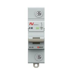 Выключатель автоматический 1п C 63А 10кА AV-125 AVERES EKF mcb125-1-63C-av • Купить по низкой цене в интернет-магазине СМЭК