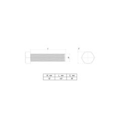 Болт с шестигранной головкой М12х40 TDZ (уп.20шт) EKF b6grm12x40-TDZ • Купить по низкой цене в интернет-магазине СМЭК