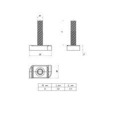 Болт Т-образный STRUT М8х50 EKF sttbm8x50 • Купить по низкой цене в интернет-магазине СМЭК