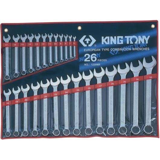 KING TONY Набор комбинированных ключей, 6-32 мм, 26 предметов, изображение 4 • Купить по низкой цене в интернет-магазине СМЭК