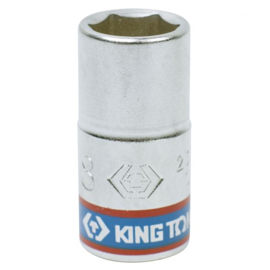 KING TONY Головка торцевая стандартная шестигранная 1/4", 8 мм, изображение 4 • Купить по низкой цене в интернет-магазине СМЭК