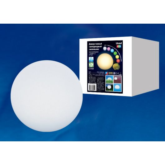 Светильник  "Шар" ULG-R001 020/RGB IP65 BALL декоративный светодиодный, аккум, диаметр 20см, RBG све • Купить по низкой цене в интернет-магазине СМЭК