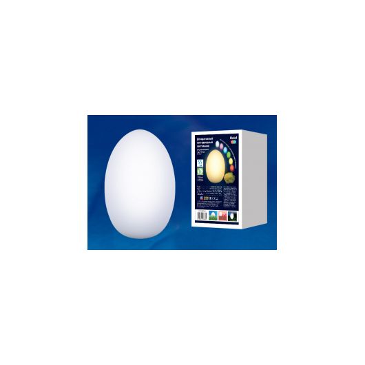 Светильник «Яйцо» ULG-R003 019/RGB IP54 EGG декоративный, светодиодный. Аккумуляторный (в/к). 14*19, • Купить по низкой цене в интернет-магазине СМЭК