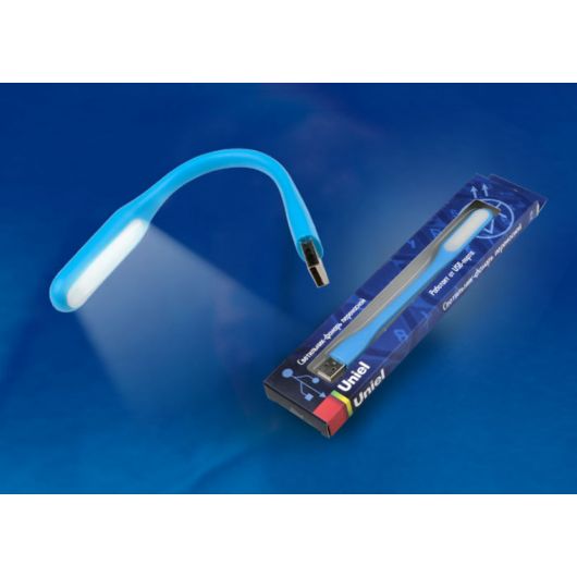 Купить Светильник-фонарь переносной TLD-541 Blue, прорезиненный корпус, 6 LED, питание от USB-порта, синий в интернет-магазине СМЭК