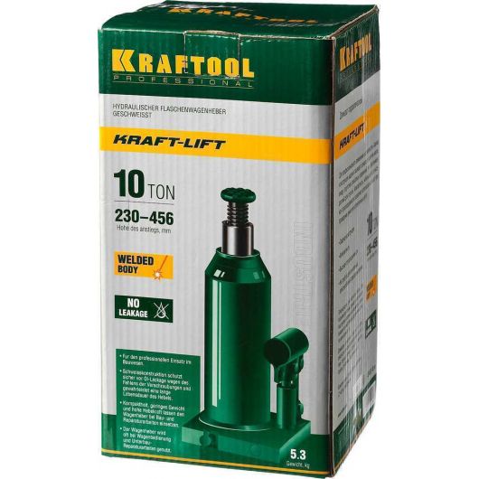 Гидравлический бутылочный домкрат KRAFTOOL KRAFT-LIFT 10т 230-460мм  43462-10, изображение 5 • Купить по низкой цене в интернет-магазине СМЭК