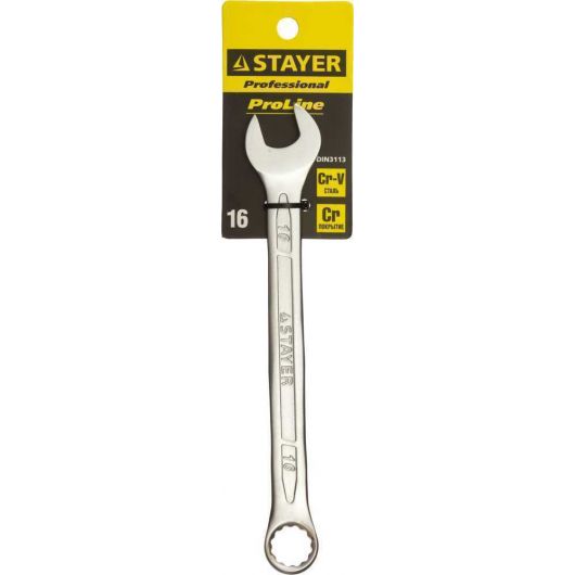 Комбинированный гаечный ключ STAYER 16 мм  27081-16 • Купить по низкой цене в интернет-магазине СМЭК