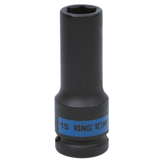 KING TONY Головка торцевая ударная глубокая шестигранная 1/2", 15 мм, изображение 4 • Купить по низкой цене в интернет-магазине СМЭК