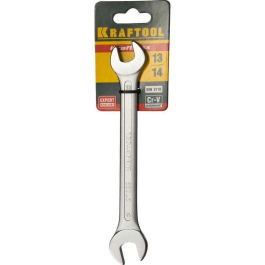 Рожковый гаечный ключ KRAFTOOL 13 х 14 мм  27033-13-14, изображение 2 • Купить по низкой цене в интернет-магазине СМЭК