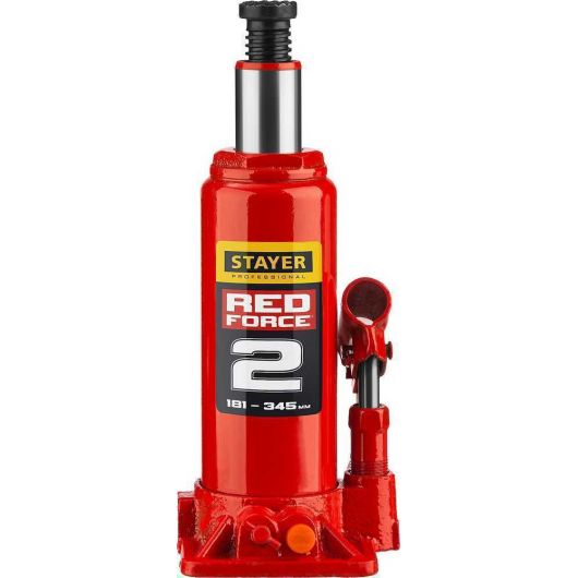 Гидравлический бутылочный домкрат STAYER  RED FORCE 2т 181-345 мм  43160-2, изображение 10 • Купить по низкой цене в интернет-магазине СМЭК