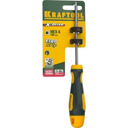 KRAFTOOL Х-Drive HEX4x100 отвертка, 250075-4-100, изображение 5 • Купить по низкой цене в интернет-магазине СМЭК