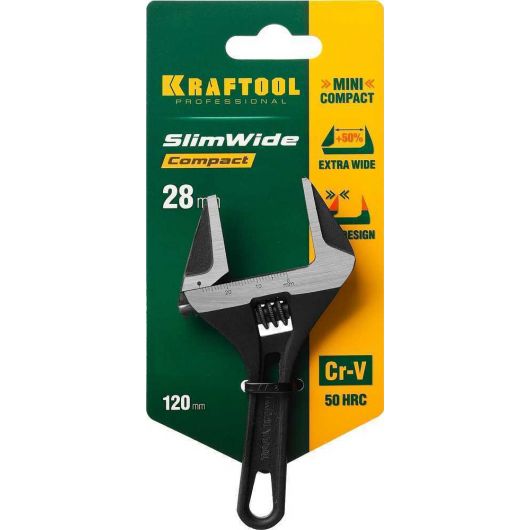 Разводной ключ KRAFTOOL SlimWide Compact 120 / 28 мм 27266-15, изображение 4 • Купить по низкой цене в интернет-магазине СМЭК