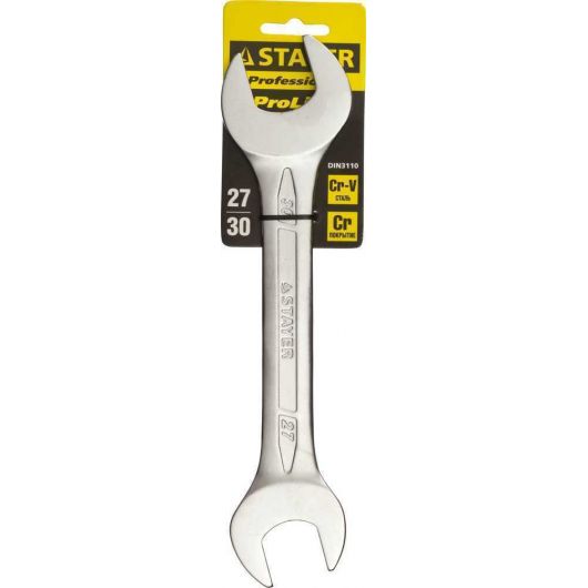 Рожковый гаечный ключ STAYER 27 x 30 мм 27035-27-30, изображение 2 • Купить по низкой цене в интернет-магазине СМЭК
