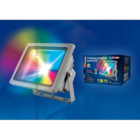 Купить Прожектор  светодиодный ULF-S01-10W-RGB-RC IP65 110-240В картон в интернет-магазине СМЭК