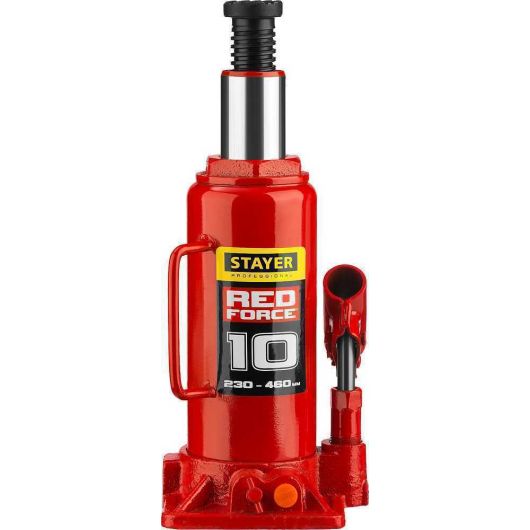 Гидравлический бутылочный домкрат STAYER  RED FORCE 10т 230-460 мм  43160-10, изображение 7 • Купить по низкой цене в интернет-магазине СМЭК
