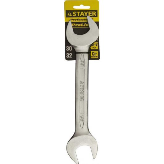 Рожковый гаечный ключ STAYER 30 x 32 мм 27035-30-32, изображение 2 • Купить по низкой цене в интернет-магазине СМЭК