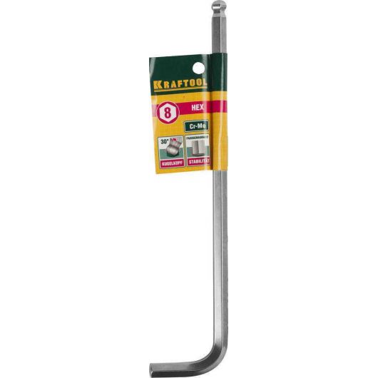 Длинный имбусовый ключ KRAFTOOL Industrie HEX 8 27437-8, изображение 2 • Купить по низкой цене в интернет-магазине СМЭК