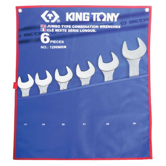 KING TONY Набор комбинированных ключей, 34-50 мм, чехол из теторона, 6 предметов, изображение 4 • Купить по низкой цене в интернет-магазине СМЭК