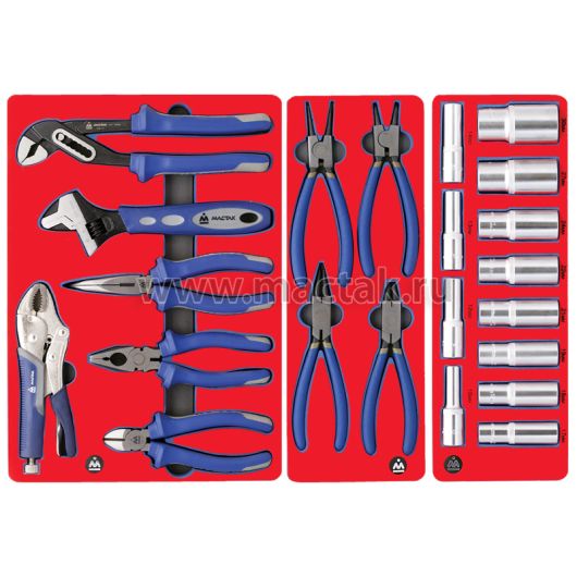 МАСТАК Набор инструментов "ЛИДЕР" в синей тележке, 270 предметов, изображение 4 • Купить по низкой цене в интернет-магазине СМЭК