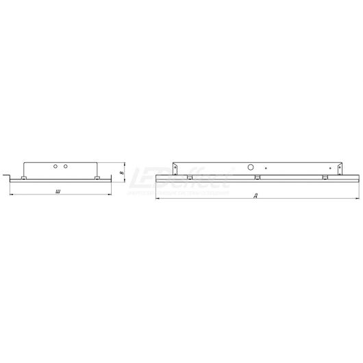 Светильник светодиодный серии ОФИС IP 54 для установки в реечные потолки  LE-СВО-03-025-0937-54Х, изображение 6 • Купить по низкой цене в интернет-магазине СМЭК