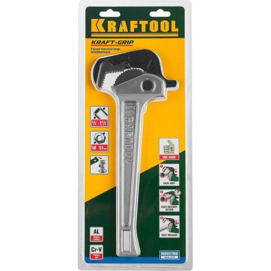 Быстрозажимной трубный ключ KRAFTOOL MASTERGRIP 1.5" 18-51 мм 330 мм  27365-14, изображение 5 • Купить по низкой цене в интернет-магазине СМЭК