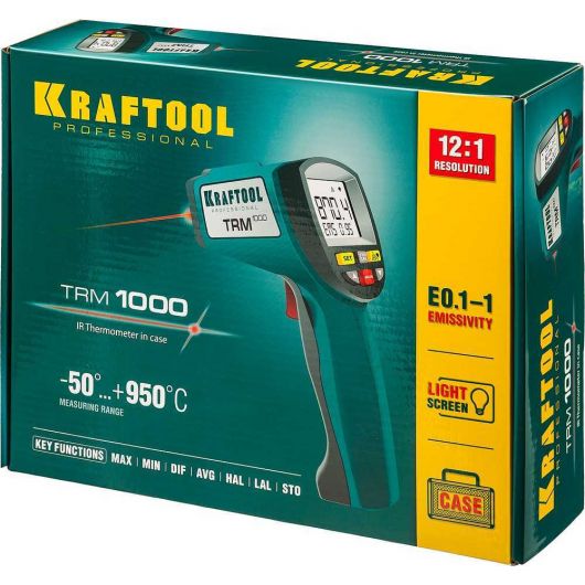 Пирометр KRAFTOOL TRM-1000 -30°+ 950°с 45703-950, изображение 4 • Купить по низкой цене в интернет-магазине СМЭК