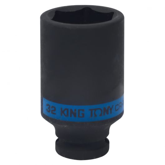 KING TONY Головка торцевая ударная глубокая шестигранная 1/2", 32 мм, изображение 4 • Купить по низкой цене в интернет-магазине СМЭК