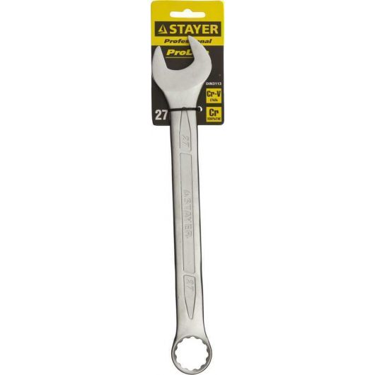 Комбинированный гаечный ключ STAYER 27 мм  27081-27 • Купить по низкой цене в интернет-магазине СМЭК