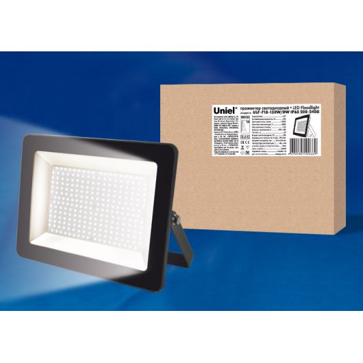 Купить Прожектор  светодиодный ULF-F18-150W-DW IP65 200-240В BLACK в интернет-магазине СМЭК