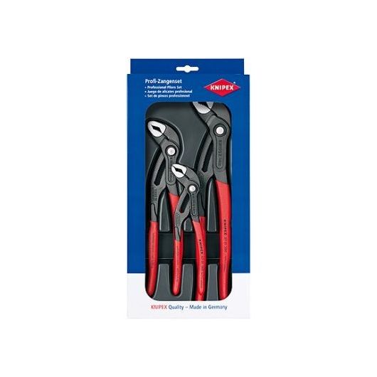 Набор KNIPEX COBRA® в ложементе, 3 предмета, комплектация KN-8701180/250/300 COBRA® клещи переставны • Купить по низкой цене в интернет-магазине СМЭК