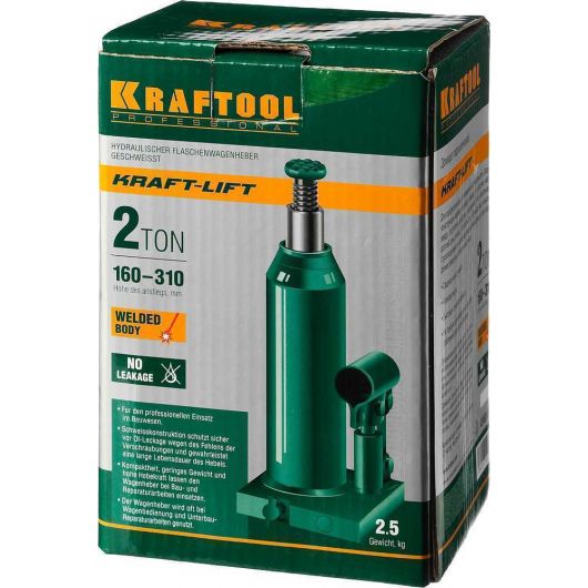 Гидравлический бутылочный домкрат KRAFTOOL KRAFT-LIFT 2т 160-310мм  43462-2, изображение 8 • Купить по низкой цене в интернет-магазине СМЭК