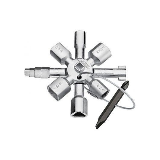 KNIPEX TwinKey® ключ крестовой 8-лучевой для стандартных шкафов и систем запирания, L-92 мм • Купить по низкой цене в интернет-магазине СМЭК