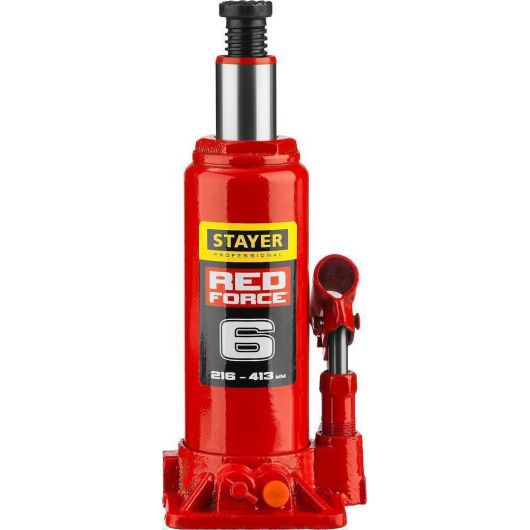 Гидравлический бутылочный домкрат STAYER  RED FORCE  6т 216-413 мм 43160-6, изображение 10 • Купить по низкой цене в интернет-магазине СМЭК
