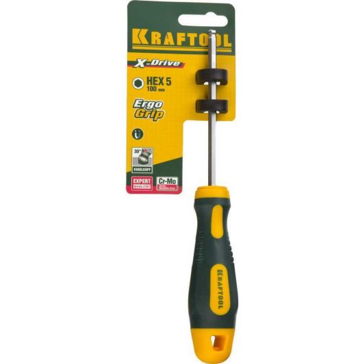 KRAFTOOL Х-Drive HEX5x100 отвертка, 250075-5-100, изображение 5 • Купить по низкой цене в интернет-магазине СМЭК