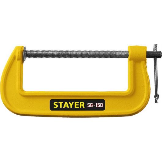 Чугунная струбцина G STAYER SG-150 150 мм 3215-150 • Купить по низкой цене в интернет-магазине СМЭК