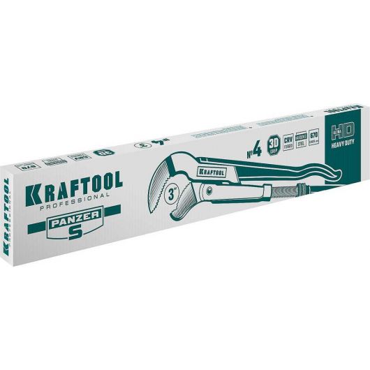 Трубный ключ  с изогнутыми губками KRAFTOOL PANZER-S  №4 3" 670 мм 2733-30 • Купить по низкой цене в интернет-магазине СМЭК