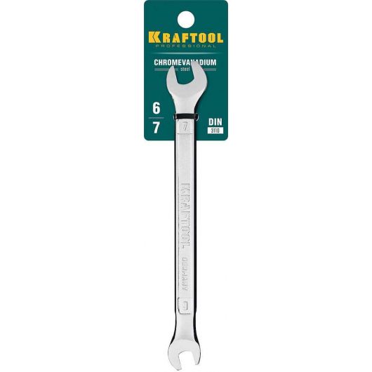 Рожковый гаечный ключ KRAFTOOL 6 x 7 мм 27033-06-07 • Купить по низкой цене в интернет-магазине СМЭК