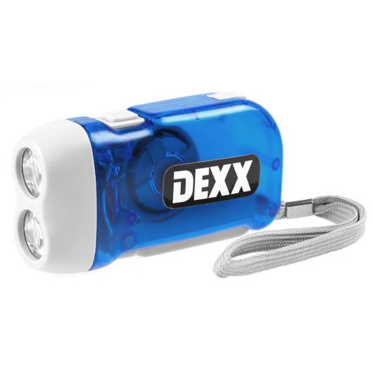 Ручной динамо-фонарь DEXX 2LED 56700 • Купить по низкой цене в интернет-магазине СМЭК