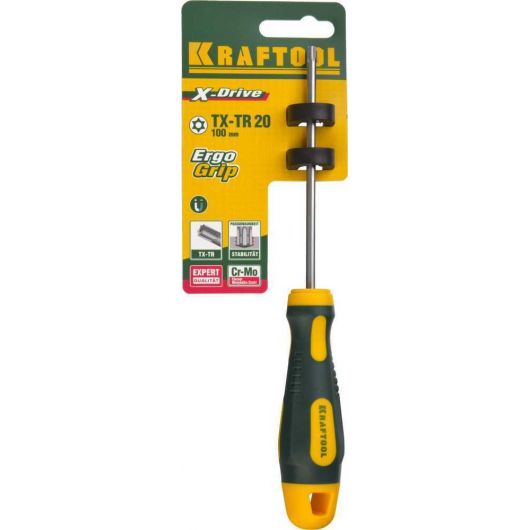 KRAFTOOL Х-Drive TX HOLE20x100 отвертка, 250077-20-100, изображение 5 • Купить по низкой цене в интернет-магазине СМЭК