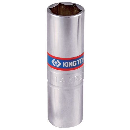 KING TONY Головка свечная шестигранная 3/8", 14 мм, пружинный фиксатор • Купить по низкой цене в интернет-магазине СМЭК