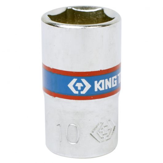 KING TONY Головка торцевая стандартная шестигранная 1/4", 10 мм, изображение 4 • Купить по низкой цене в интернет-магазине СМЭК