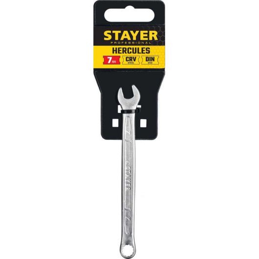 Комбинированный гаечный ключ STAYER HERCULES 7 мм 27081-07, изображение 2 • Купить по низкой цене в интернет-магазине СМЭК