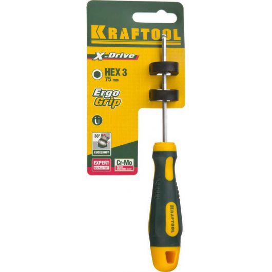 KRAFTOOL Х-Drive HEX3x75 отвертка, 250075-3-075, изображение 4 • Купить по низкой цене в интернет-магазине СМЭК