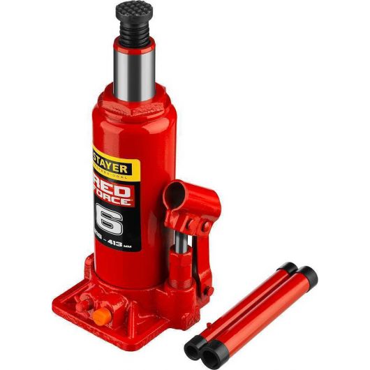 Гидравлический бутылочный домкрат STAYER  RED FORCE  6т 216-413 мм 43160-6, изображение 11 • Купить по низкой цене в интернет-магазине СМЭК